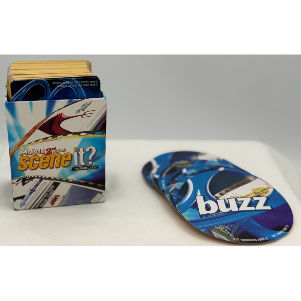 Movie 2nd Edition Scene It? Full Set of Trivia Cards and Buzz Cards - Counted